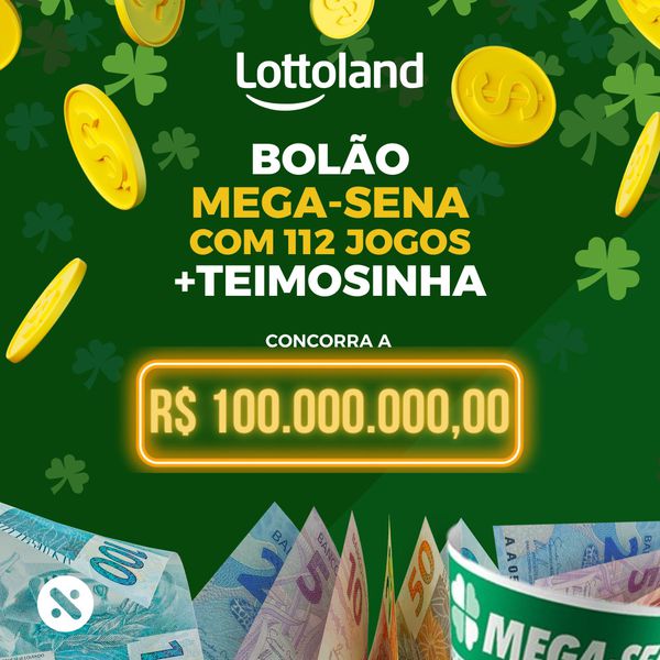 Resultado Mega-Sena: R$ 100 MILHÕES acumulados 🤑  Aposte no Bolão Mega-Sena com 112 JOGOS + Teimosinha e ganhe 50% OFF, válido somente para novos jogadores -  Próximo sorteio HOJE 27/06