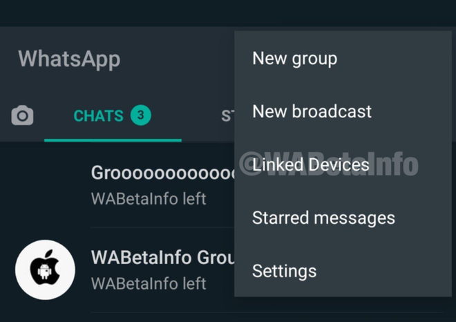 Atalho substitui a atual opção para gerenciar o WhatsApp Web (imagem: WABetaInfo)