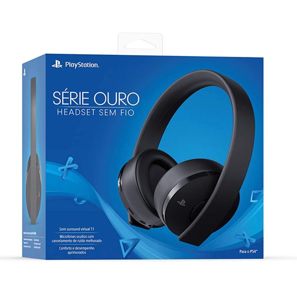 Headset Sem Fio Série Ouro - Preto - Playstation 4