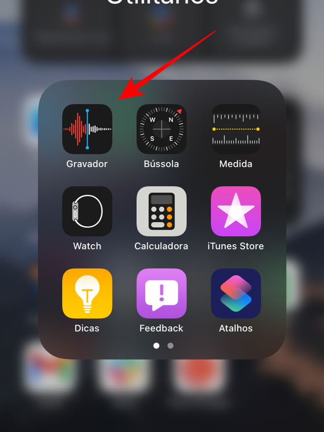 Abra o app Gravador na tela inicial do iPhone - Captura de tela: Thiago Furquim (Canaltech)