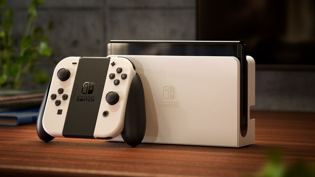 Switch OLED foi lançado pela Nintendo em Outbro de 2021 (Imagem: Divulgação/Nintendo) 