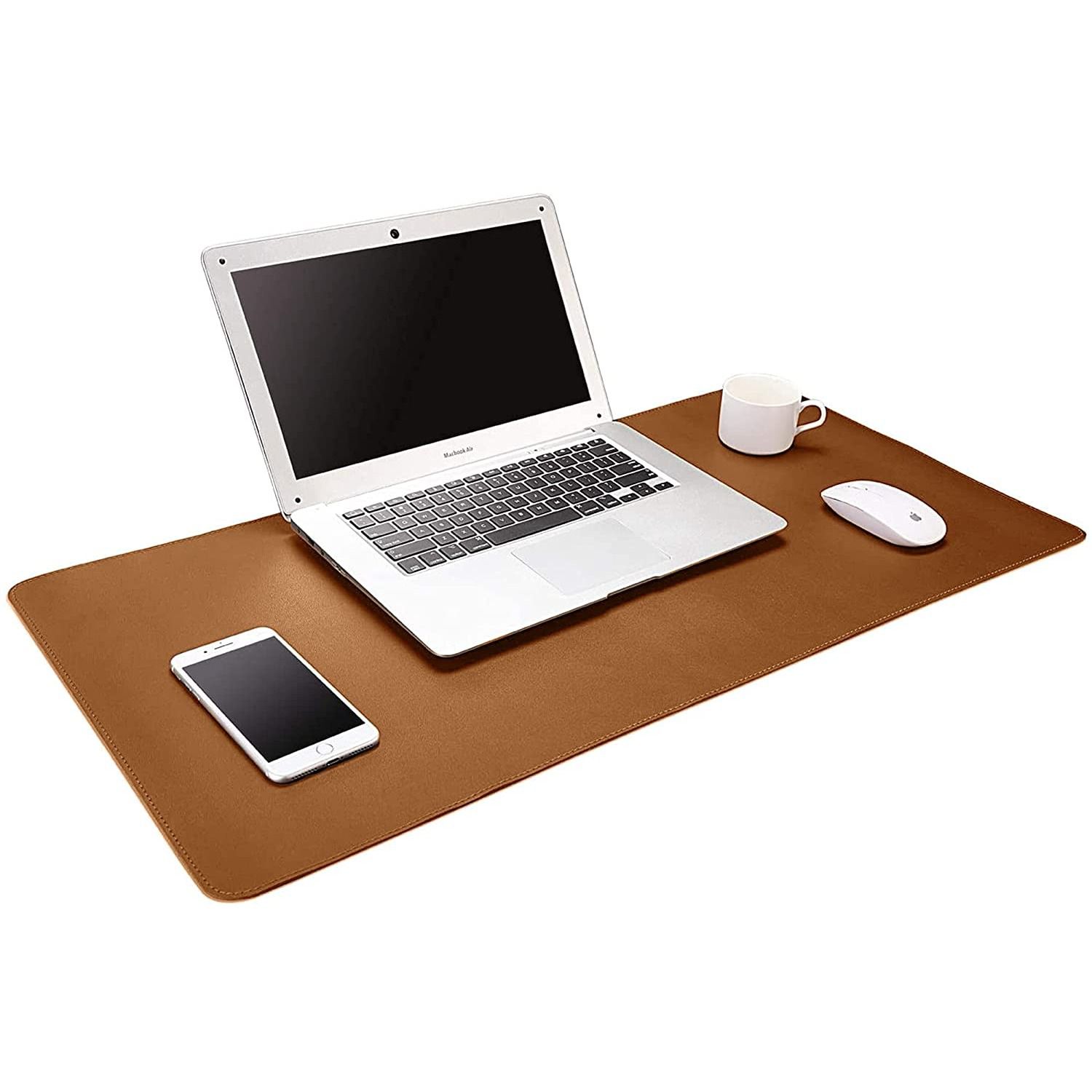 Mouse Pad Desk Pad Max em Couro Ecologico 70x30cm WORKPAD (Caramelo