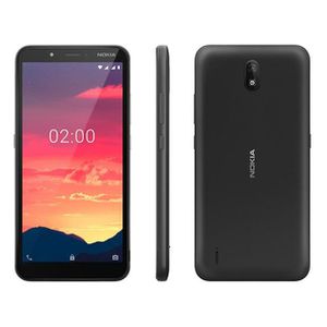 Smartphone Nokia C2 16GB + 16GB Preto 4G 1GB RAM - 5,7” Câm. 5MP + Selfie 5MP Dual Chip
