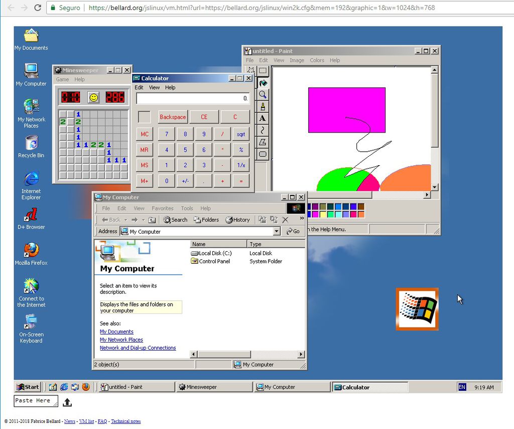 Reviva os velhos tempos de Windows 2000 no seu navegador