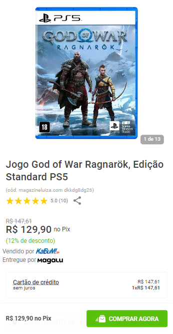 Jogo God of War Ragnarök, Edição Standard PS5 - Sony - Jogos de