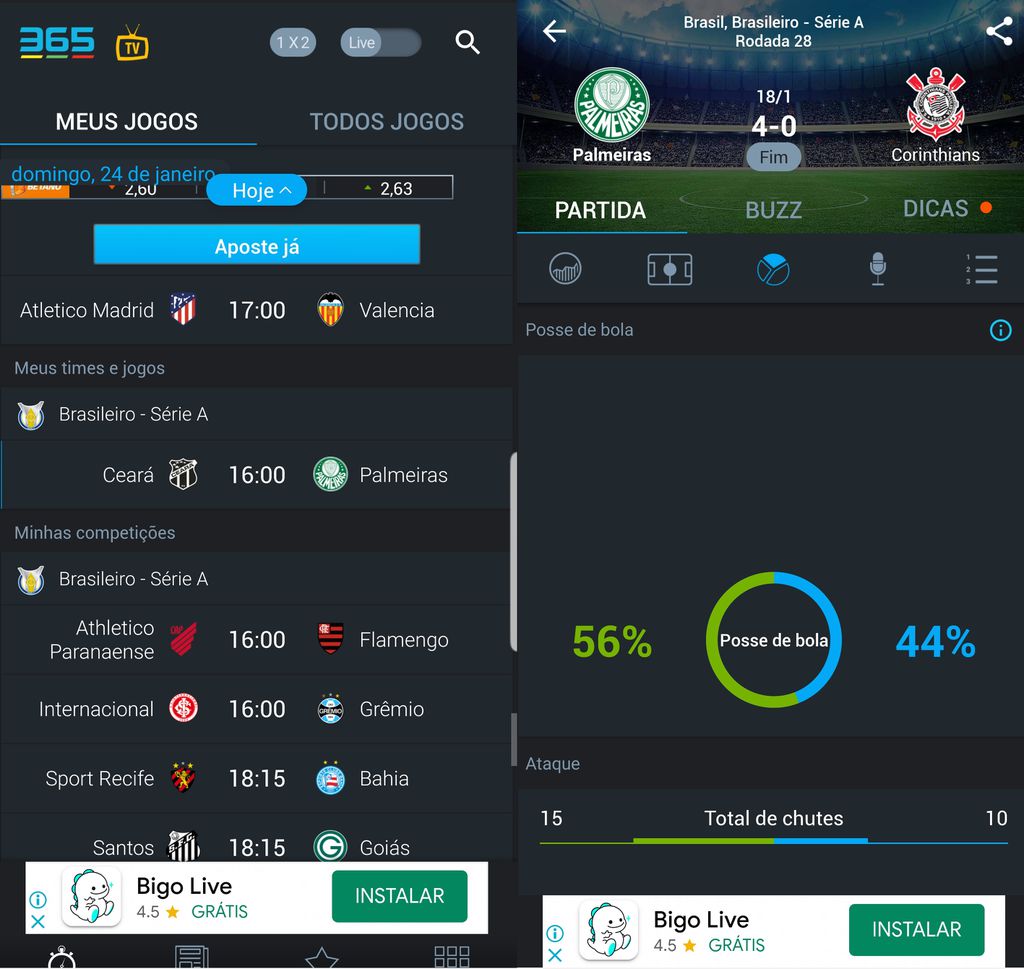 Jogos em direto - Futebol 365