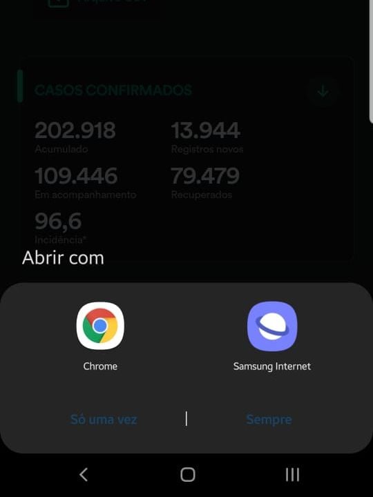 É possível definir se o app será padrão ou se vai querer ser perguntado da próxima vez novamente (Foto: Captura de tela: Diego Sousa/Canaltech)