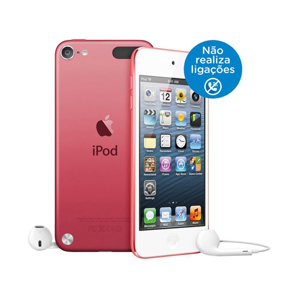 iPod Touch Apple 32GB Tela Multi-Touch Wi-Fi - Bluetooth Câmera 5MP MC903BZ/A Rosa Rosa