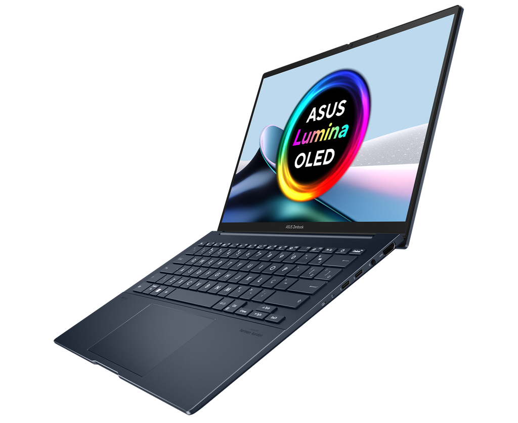 O ASUS Zenbook 14 OLED traz processadores Intel Core Ultra 7 155H, 32 GB de RAM, certificação Intel Evo e tela OLED com alta precisão de cores (Imagem: Divulgação/ASUS)