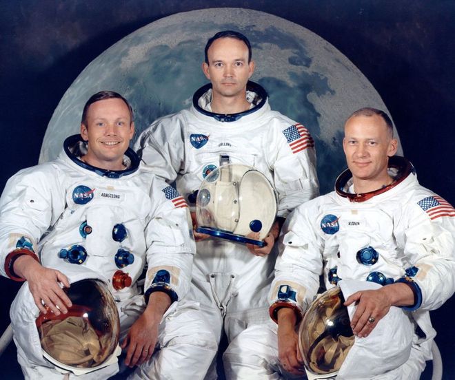 Neil Armstrong, Michael Collins e Buzz Aldrin, os astronautas da missão Apollo 11 (Foto: NASA)