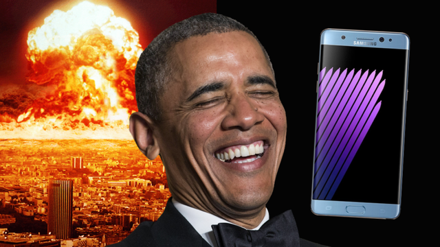 Obama tira sarro do Galaxy Note 7 explosivo 