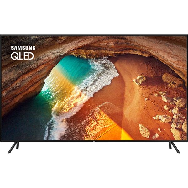 Smart TV QLED 55" Samsung 55Q60 Ultra HD 4K com conversor Digital 4 HDMI 2 USB Wi-Fi Modo Ambiente 120Hz- Preta