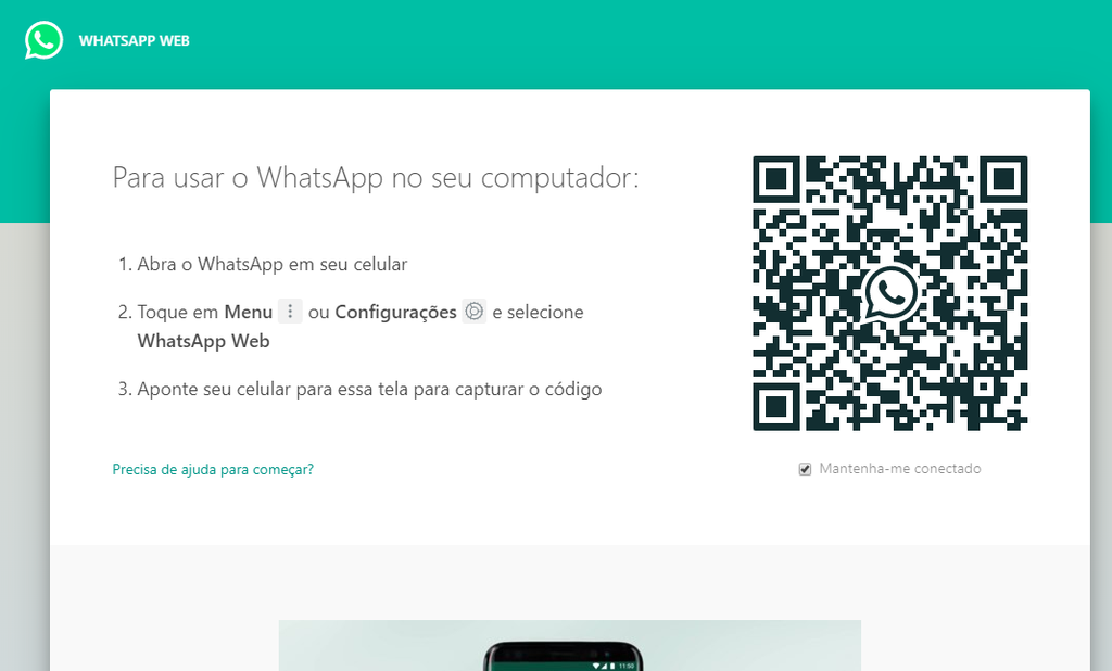 Acessando a segunda conta do WhatsApp Web (Captura de tela: Ariane Velasco)