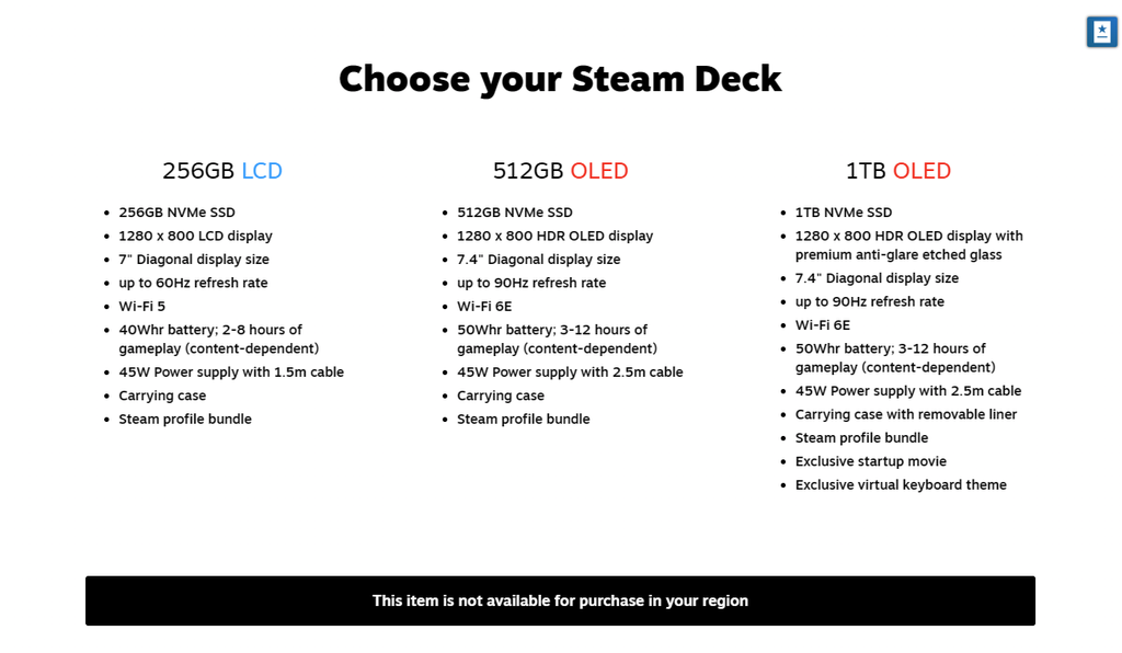 Steam Deck ainda não é comercializado oficialmente no Brasil. (Imagem: Valve / Reprodução)