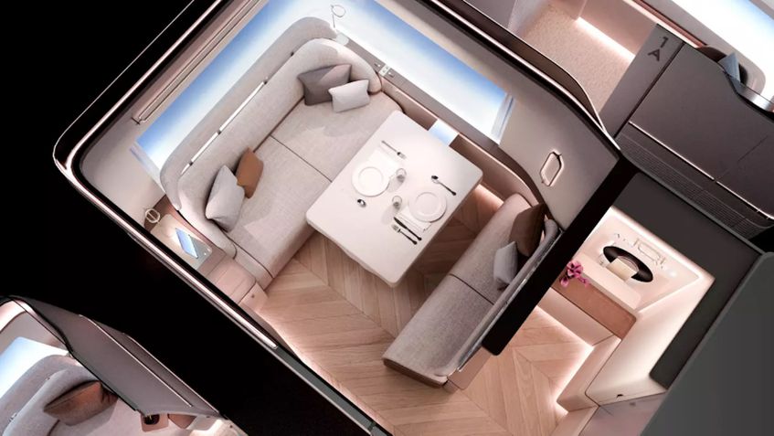 Cabine avião Airbus