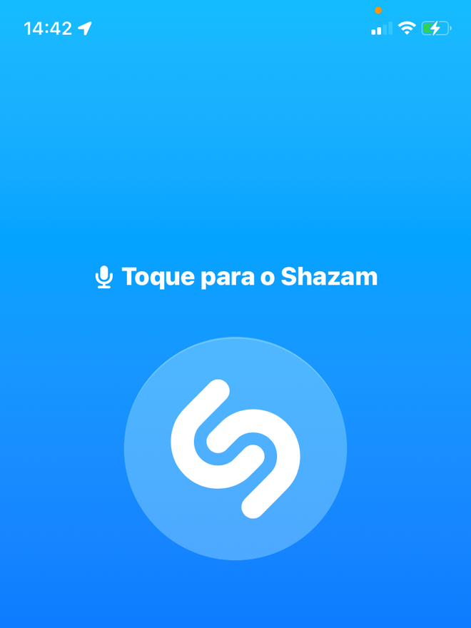 Toque no botão de Shazam para descobrir uma nova música - Captura de tela: Thiago Furquim (Canaltech)