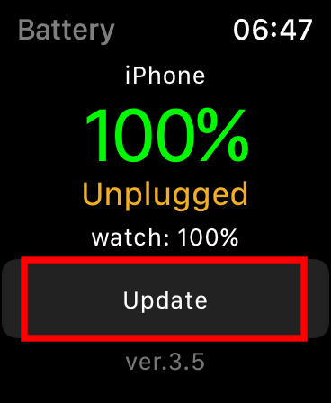 Clique em "Update" para forçar a atualização dos níveis de bateria. Captura de tela: Lucas Wetten (Canaltech)