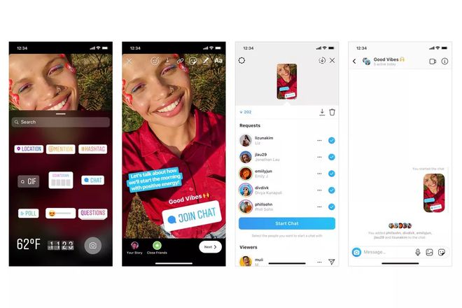 Instagram lança sticker que convida amigos para chat em grupo