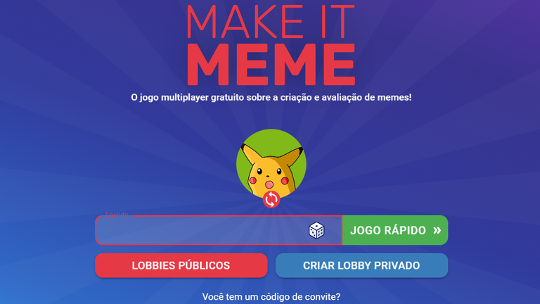 Make it Meme - O jogo de festas de memes online