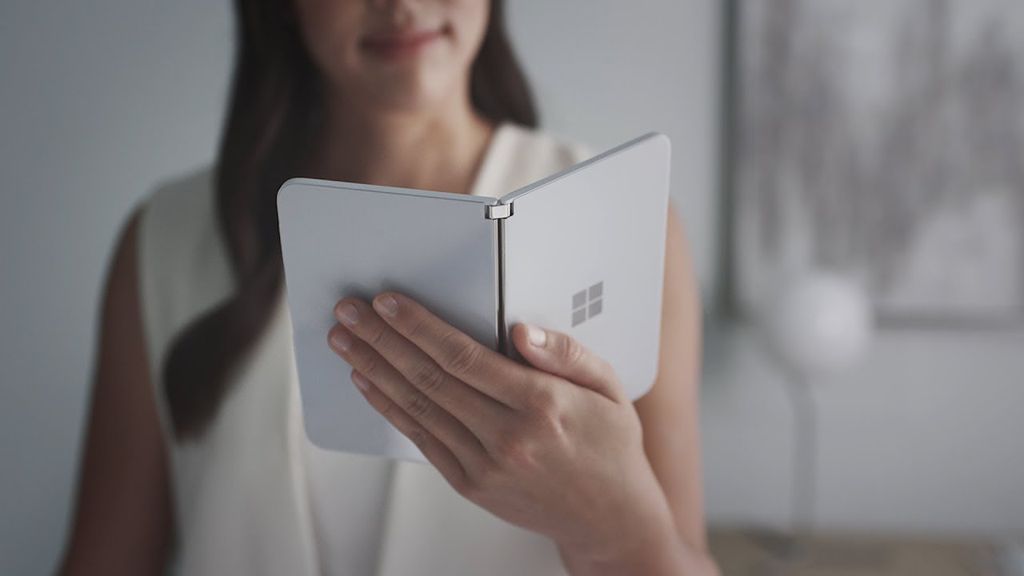 Apesar do logotipo do Windows, Surface Duo usa o sistema Android (imagem: Microsoft) 