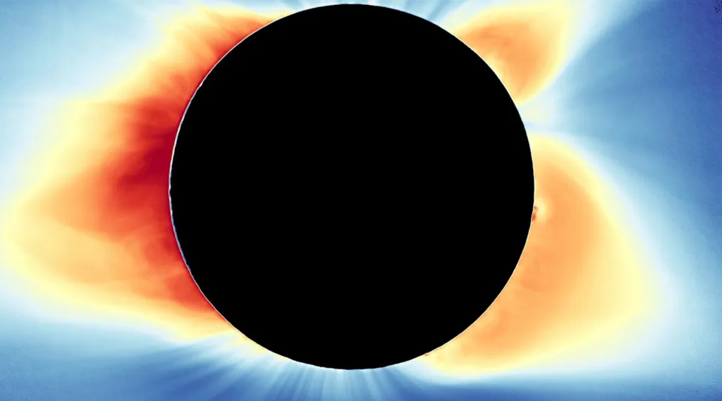O eclipse de 2017 capturado pelo projeto Chasing the Eclipse I (Imagem: Reprodução/SwRI/NASA/Daniel B. Seaton)