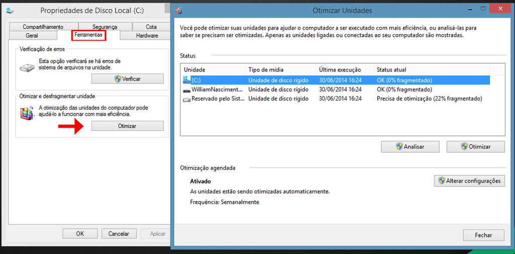 Desfragmentar Windows Desfragmentar Windows