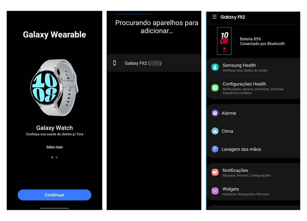 Aplicativo é usado para conectar wearables da marca (Imagem: Captura de tela/André Magalhães/Canaltech)