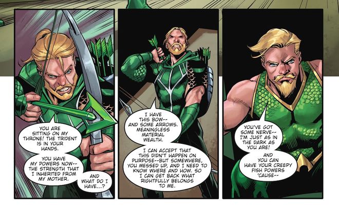 Cena de Aquaman/Green Arrow: Deep Target nº 1 (Imagem: Reprodução/DC)