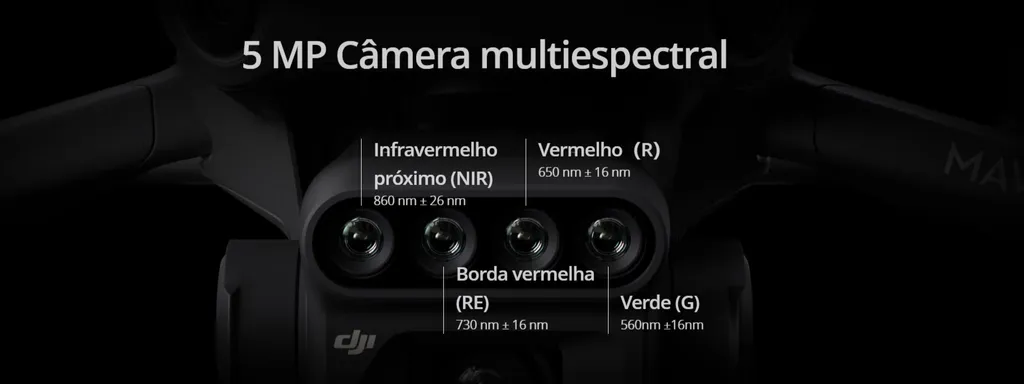 Sistema de câmeras de 5 MP oferece informações detalhadas (Imagem: Divulgação/DJI)