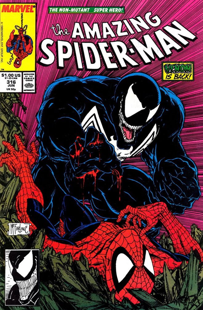 A fase com o cocriador Todd McFarlane é uma das mais populares de Venom (Imagem: Reprodução/Marvel Comics)