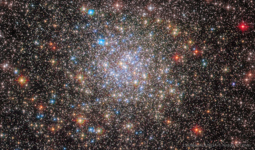 O aglomerado estelar NGC 6355 é do tipo globular (Imagem: Reprodução/ESA/Hubble & NASA, E. Noyola, R. Cohen)
