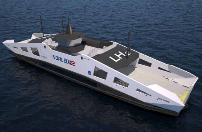 Projeto da balsa Flagships H2 que também será movida a hidrogênio (Imagem: Reprodução/ Flagships)
