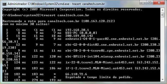 Traceroute Canaltech