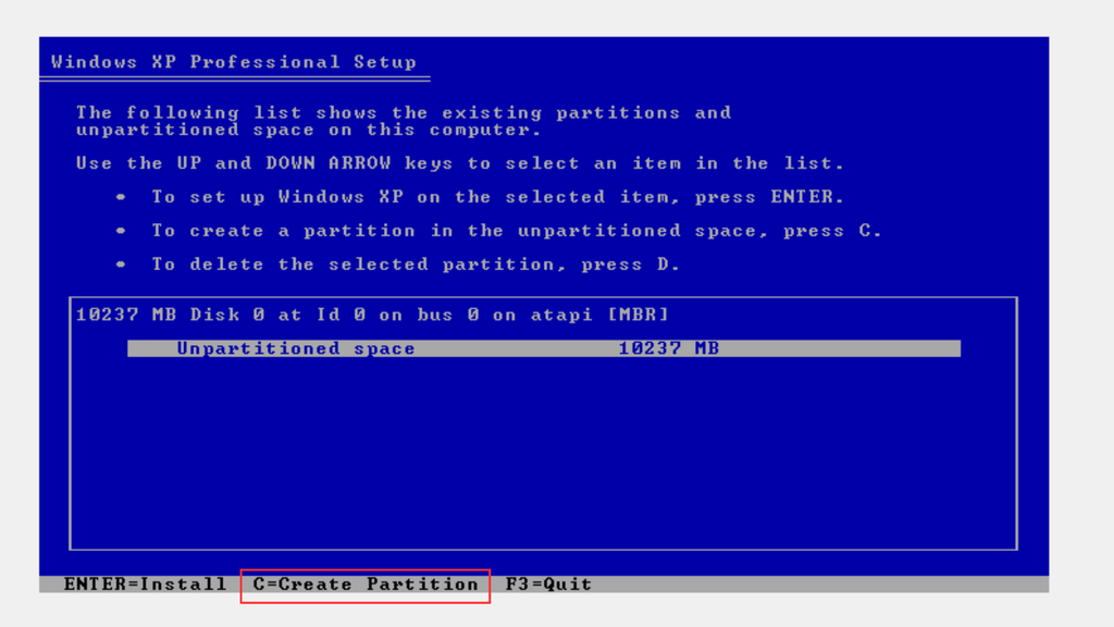 Como instalar o Windows XP (Imagem: Captura de tela/Bruno De Blasi/Canaltech)