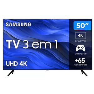 Smart TV 50” UHD 4K LED Samsung 50CU7700 - Wi-Fi Bluetooth Alexa 3 HDMI | CUPOM EXCLUSIVO