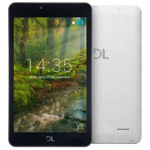 Tablet DL Creative Tab Branco com Tela 7”, 8GB, Câmera, Wi-Fi, Android 7 e Processador Quad Core de 1.3 GHz
