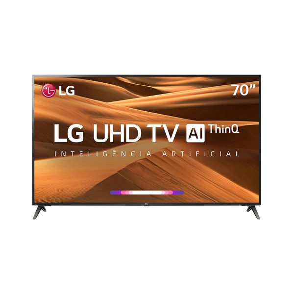 Smart TV LED 70" LG UM7370 Ultra HD 4K, HDR Ativo, DTS Virtual X, Inteligência Artificial, ThinQ AI, WebOS 4.5