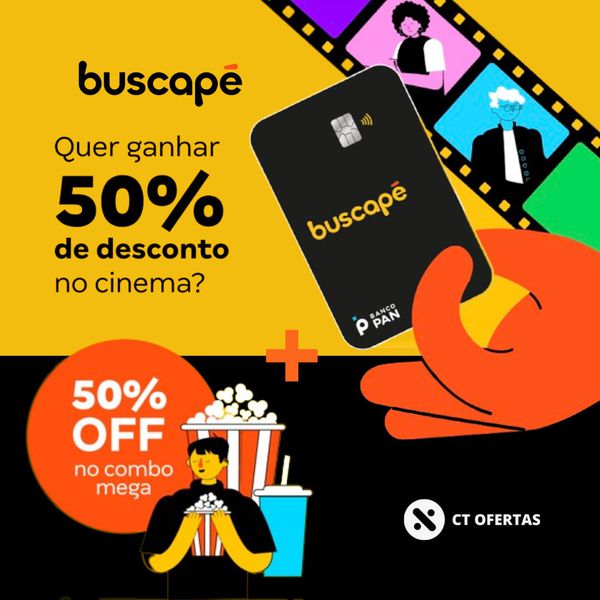 50% OFF na rede de cinemas Kinoplex com o cartão Buscapé do Banco Pan