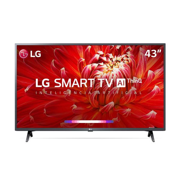 Smart TV LED 43" Full HD LG 43LM6300PSB ThinQ AI Inteligência Artificial com IoT, Virtual Surround Sound, WebOS 4.5, HDR, Quad Core, Bluetooth e HDMI [CUPOM]