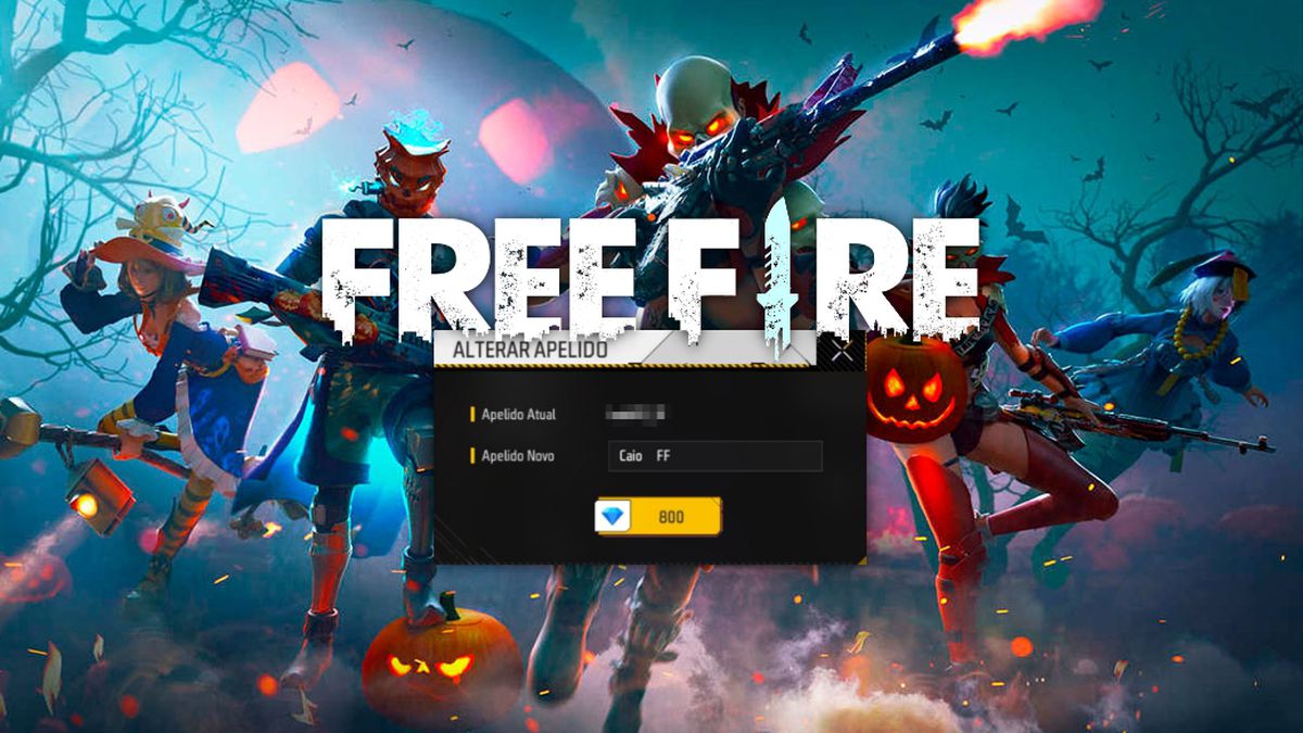 Espaço invisível Free Fire pequeno médio grande - Para NICK do