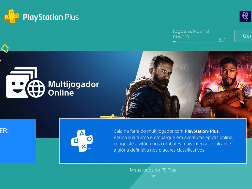 Novos usuários possuem direito a período de testes da PlayStation Plus (Imagem: André Magalhães/Captura de tela)