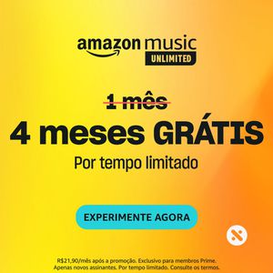 Amazon Music Unlimited: 3 meses GRÁTIS para novos assinantes - 4 meses gratuitos se for usuário Amazon Prime