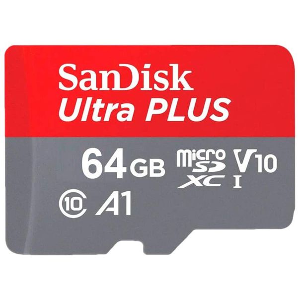 Cartão Memória Micro SDXC 64GB Ultra Plus 100MBs Sandisk