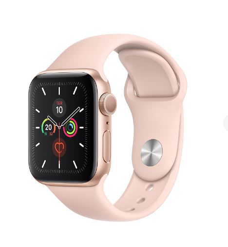 Apple Watch 5 com corpo de alumínio e pulseira esportiva (Imagem: Apple)