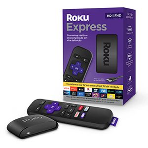 Roku Express - Streaming Player, Full HD, HDMI, Conversor Smart TV, com Controle Remoto - Preto