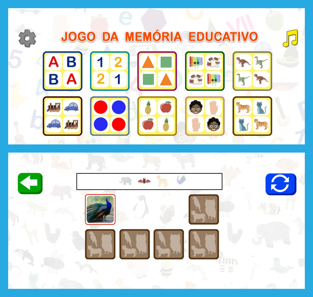 Jogos grátis para Crianças: Jogos da Memória online