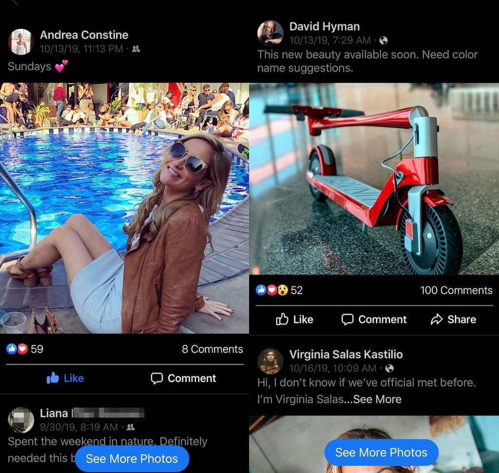 Facebook testa novo modo de exibir fotos e fica mais parecido com o Instagram