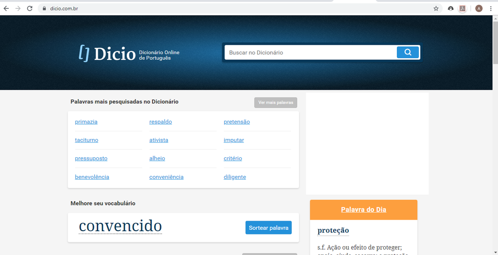 Dicio - Dicionário Online de Português - Dica de hoje! _