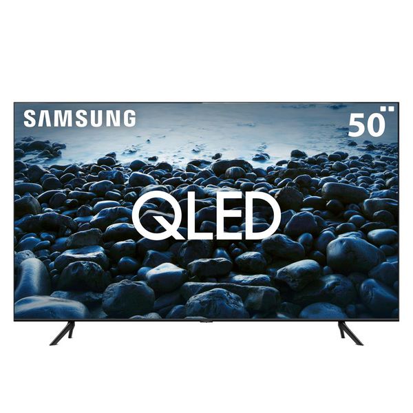 Smart TV QLED 50" UHD 4K Samsung 50Q60T Pontos Quânticos, Modo Ambiente Foto, Borda Ultrafina, Design Cabos Escondidos, Controle Remoto Único - 2020