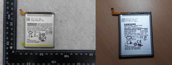 Supostas baterias do Galaxy S11 e e do S11 (Foto: Reprodução/Safety Korea)